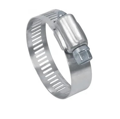 Abrazadera De Acero Inox De 13 Mm Ancho (14 Mm-27 Mm) ( 9/16 - 1-1/16 ) C/Tornillo 5/16 Hex. Covalca