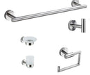 Accesorios De Baño 5 Pzas ( Acabado Cepillado ) Redondo Ref. Gri.04.02 Marca Bari