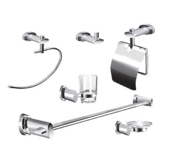 Accesorios De Baño Set De 6 Pzas Ref. Dam4906M Marca Metales Aleados
