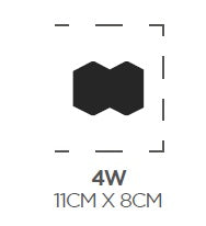 Aplique De Pared Prisma 4W 4500K 500Lm Ip65 11Cm X 8Cm Negro Ref. Hy8224 / 057905 Marca Iluminak