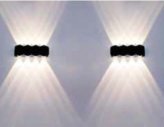 Aplique De Pared Prisma 8W 4500K 500Lm Ip65 11 Cm X 8 Cm Negro Ref. Hy8228 / 058100 Marca Iluminak