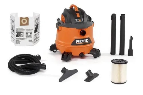 Aspiradora / Sopladora 14 Gl 52 Lts 6 Hp 11A Para Seco Y Humedo Mod.Wd1450 Ref. 01465 Marca Ridgid
