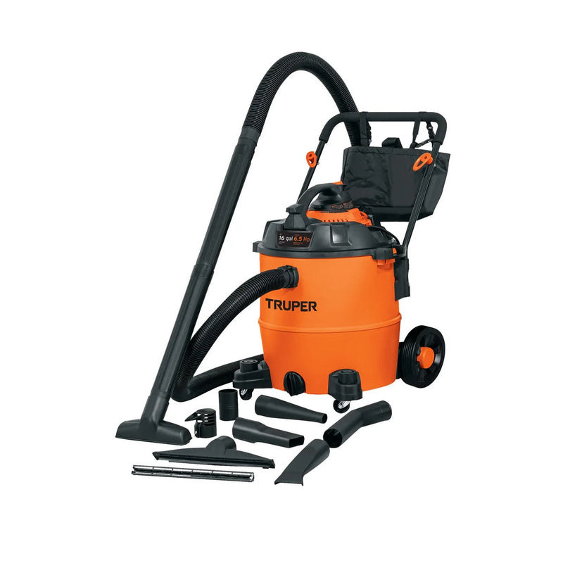 Aspiradora / Sopladora 16 Gal. Liq Y Sold. 4800 W 2 Hp Mod. Asp-16S Ref. 101522 Marca Truper