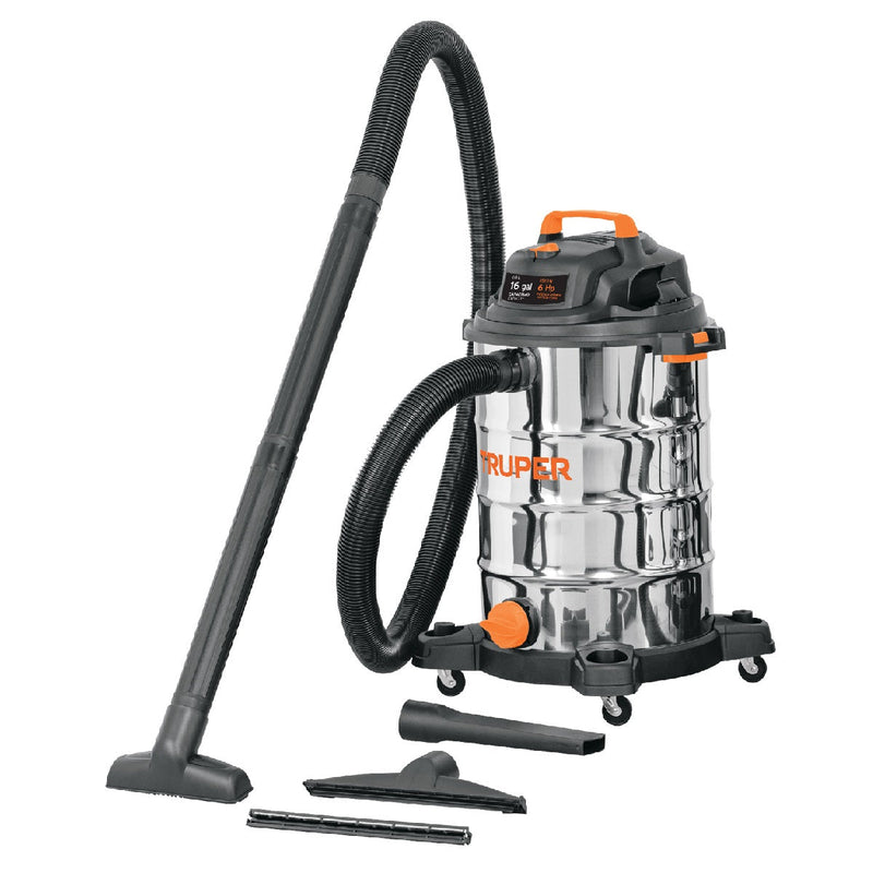 Aspiradora 16 Gal. Liq Y Sold. 4500 W 6 Hp Mod. Asp-16X Ref. 101525 / K1525 Marca Truper