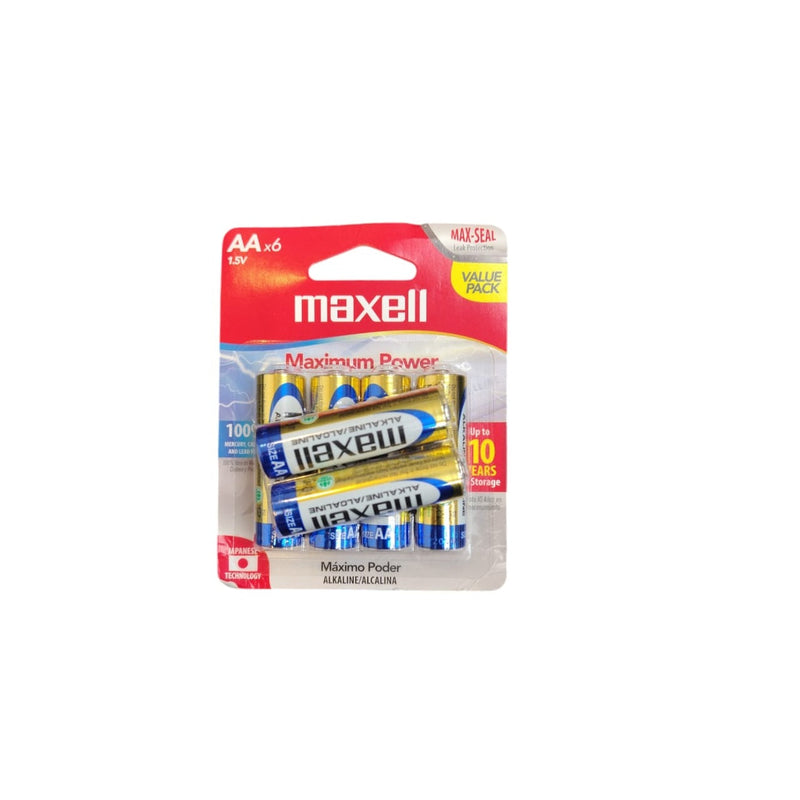 Bateria Alcalina "Aa" Blister 6 Und 1.5 V Ref. 723413 / 723711 / 22-10-039 Marca Maxell
