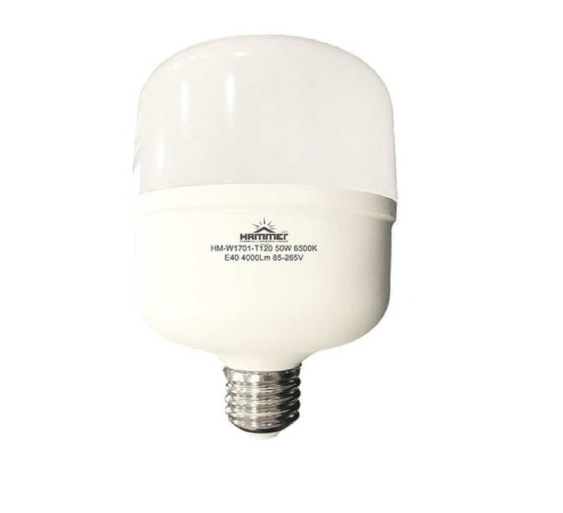 Bombillo Industrial Bulbo Led Socate 50 W E40 6500 K Ac 85 - 265 V Ref. .Hw-W1701 Marca Hammer
