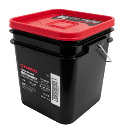 Cadena Galvanizada 1/2" ( Cubeta 19 Kg X 5 Mts) Mod. Caga-1/2" Ref. 44274 Marca Fiero