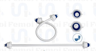 Manguera / Canilla Plastica Para Lavamanos De 1/2" X 5/8" X 40C M Marca Femoi