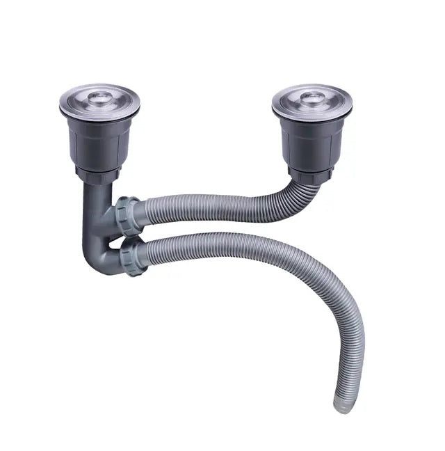 Desague Fregadero Acero Inox. Sifon Y Colector ( Kit 2 Tinas ) Ref. Gri-0031 / 010403 Marca Belt-G