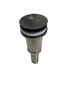 Desague Para Lavamanos 2 En 1 Tipo Hongo Qm Serie Delta Color Gun Grey Marca Quality Metal