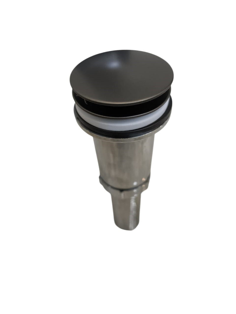 Desague Para Lavamanos 2 En 1 Tipo Hongo Qm Serie Delta Color Gun Grey Marca Quality Metal