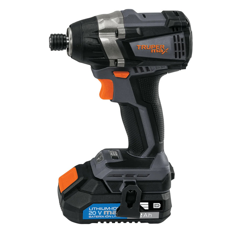 Destornillador / Impacto Inalam 1/4" 20V 2Bat+Carg+Maleta Mod 101402 Max-20D Ref K1402 Marca Truper