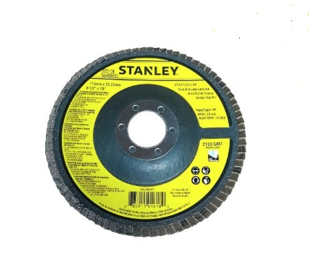 Disco Flap 4 1/2" Grano 120 Ref. Sta4120Fz-Br Cod.91618 Dis-744 Marca Stanley