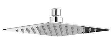 Ducha / Regadera Ultrafina De Alta Presion Cuadrada Cromo 25 Cm Ref. Duc.04.02 Marca Bari
