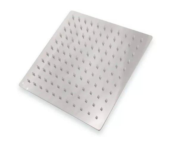 Ducha / Regadera Ultrafina De Alta Presion Cuadrada Cepillado 20 Cm Ref. Duc.04.03 Marca Bari
