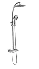 Barra De Ducha Termostatica C/Boton Bloqueo 38° Foglia Chrome / Acero Inox Ref. Duc.08.02 Bari