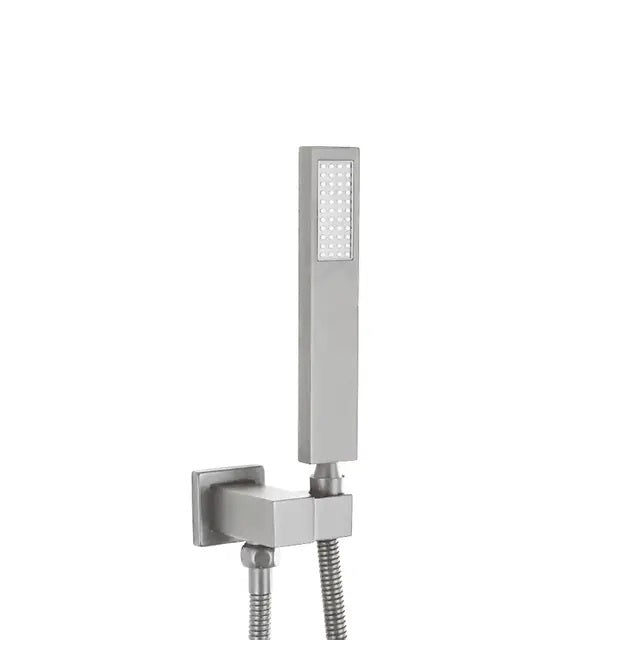 Ducha Telefono Rectangular Metalica Brushed Ref. Gri-0369 Marca Belt-G