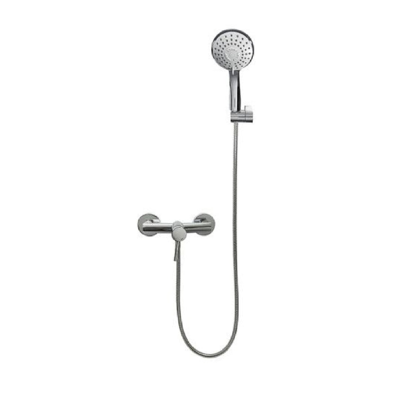 Grupo Para Ducha Monomado + Regadera Redonda Cromada Serie Rio Ref. 32Gdu0313 Marca Fp