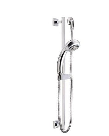 Barra De Ducha Para Pared Altura Regulable Serie Quadra Cromo Ref. 35Acc313C Marca Fp