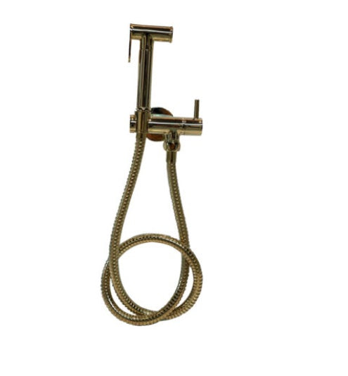 Ducha Telefono Redonda Acabado Oro Brillante Ref. Ku-180109G Marca Kubo