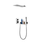 Panel De Ducha / Mezcladores Empot Ducha Extra Plana + Ducha Telefono + Repisa Cromado Marca Kubo