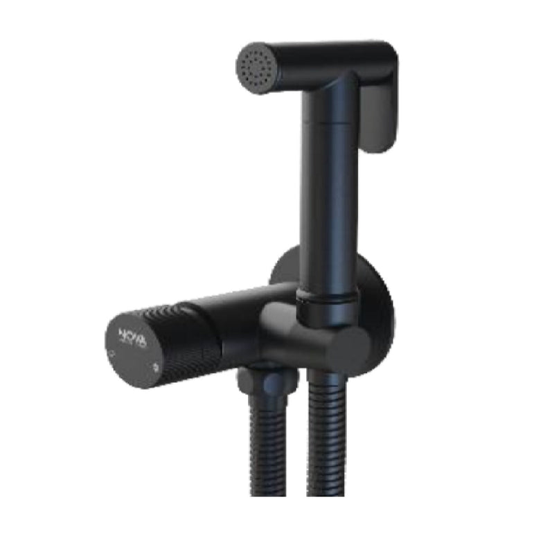 Ducha Telefono De Mano Acero Inox C/Mezclad Serie Fut Noir Rad / Negro Mat Ref. Nvgri5667 Marca Nova