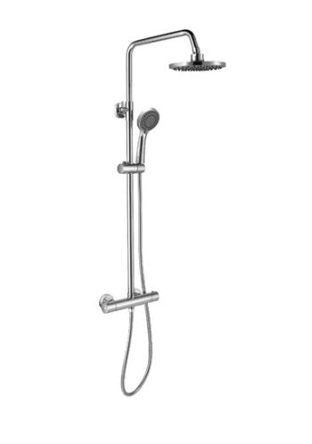 Barra De Ducha Termostatica 1,29 Mts Serie Senso Gri Chrome / Cromado Acero Inox Ref. Nvgri9822 Nova