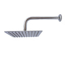 Ducha Cuadrada Ultra Delgada 10" Acero Inoxidable C/Tubo 45Cm Ref. Cd-Hlfl10 Marca Omega
