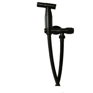 Ducha Telefono Redonda Ng Color Negro Ref. Kd-60003-Mb Marca Omega