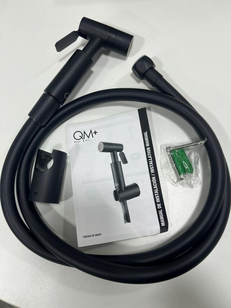 Ducha Telefono De Mano Qm+ Serie Supreme Negro Black Ref. 14.700.6001.B Marca Quality Metal