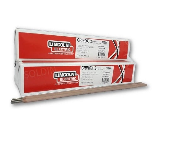Electrodo Grinox2 - 18002 P/Acero Inoxidable 308L 3/32 X 12" Por Kilo Ref. 032206 Marca Lincoln