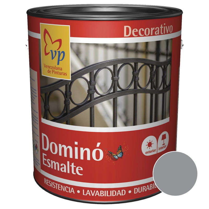 Esmalte Brillante Domino Color Gris Machete 1 Gl Ref. 10264264 Marca Vp