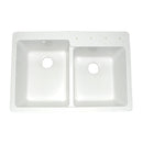 Fregadero De Cuarzo Mod.Alive N-175 Polaris 2 Poncheras 83,82 Cm X 83,82 Cm X 55,89 Cm Marca Schock