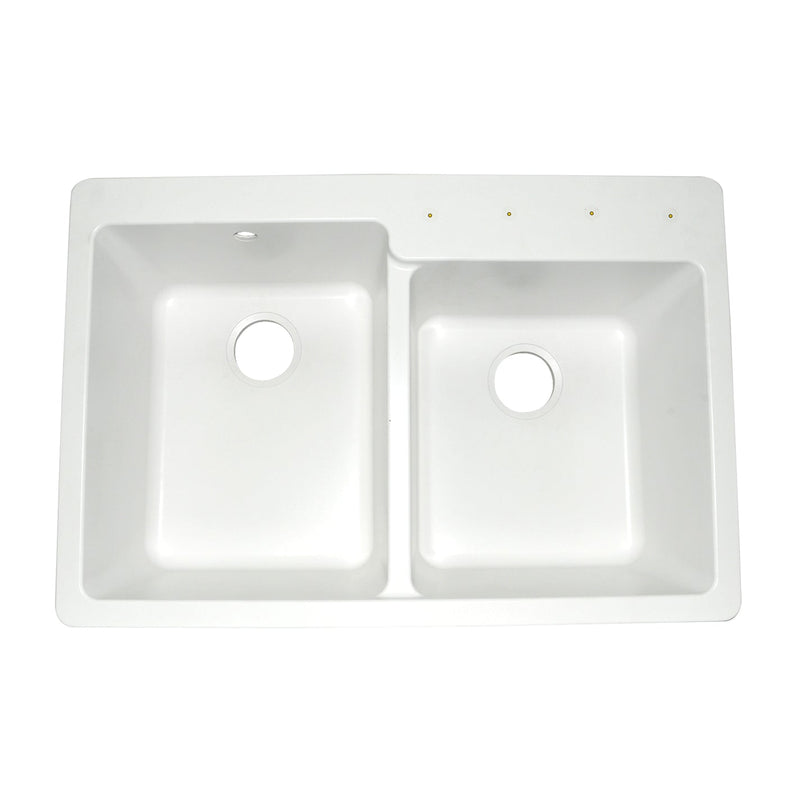 Fregadero De Cuarzo Mod.Alive N-175 Polaris 2 Poncheras 83,82 Cm X 83,82 Cm X 55,89 Cm Marca Schock