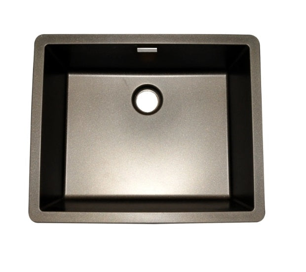 Fregadero De Cuarzo Mod.Greenwich N-100L Silverstone 1 Ponchera 59 Cm X 40 Cm Marca Schock