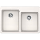 Fregadero De Cuarzo Mod.Greenwich N-200 Polaris 2 Poncheras 75 Cm X 46 Cm Marca Schock