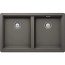 Fregadero De Cuarzo Mod.Greenwich N-200 Silverstone 2 Poncheras 75 Cm X 46 Cm Marca Schock