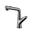 Griferia Monomando Alto Para Lavamanos Modelo Grezzo Gunmetal Black Ref. Gri.02.24 Marca Bari