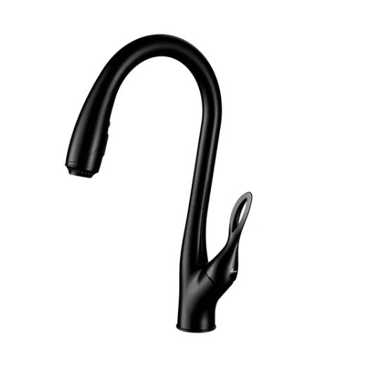 Griferia Monomando Alto 43Cm Para Fregadero Modelo Elisea Matte Black Ref. Gri.03.48 Marca Bari