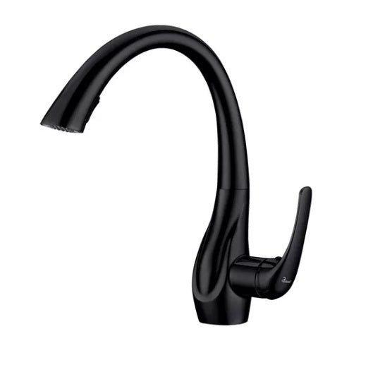 Griferia Monomando Alto 33Cm Para Fregadero Modelo Ercolina Matte Black Ref. Gri.03.52 Marca Bari