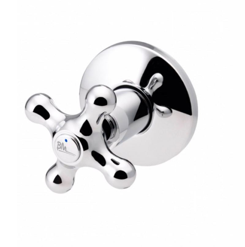 Griferia Llave Sencilla Para Ducha Cromada Serie Ideal Ref. Bm-C50102 Marca Bm