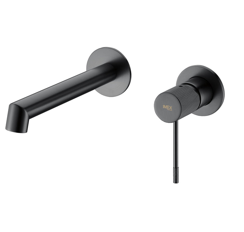 Griferia Monomando De Pared Para Lavamano Serie Line Black Gun Metal Ref. Gld038/Bgm Marca Imex