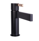 Griferia Monomando Bajo Para Lavamano Linea Negro Gold Rose Ref. Ku-11C238-Rg Marca Kubo