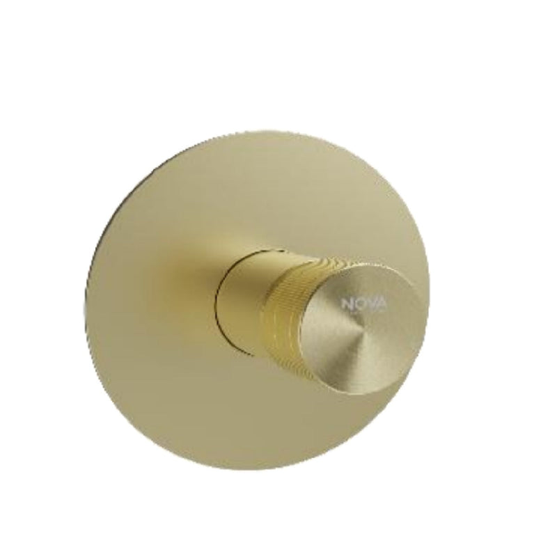 Griferia Monomando Empotrado De Ducha Serie Futura D´Or Radiance / Dorado Ref. Nvgri5634 Marca Nova