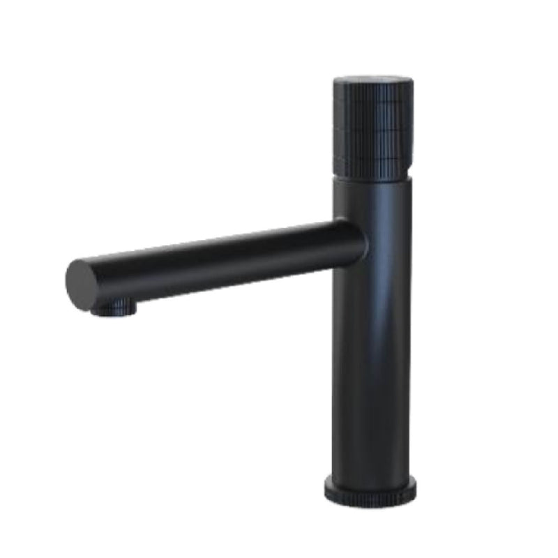 Griferia Monomando Bajo P/ Lavamano Acero Inox Serie Futura Noir Rad / Negro Mate Ref Nvgri5662 Nova