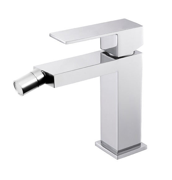Griferia Monomando Bajo Para Bidet C/Aireador Serie Kube Gri Chrome / Cromado Ref. Nvgri9873 Nova