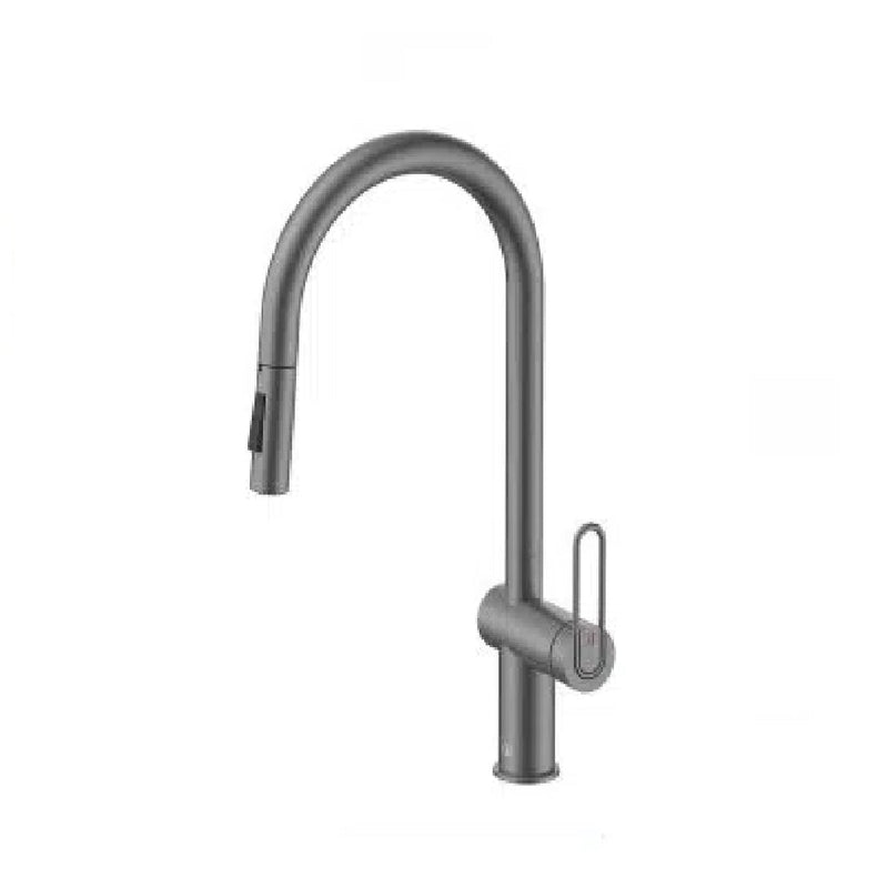 Griferia Para Fregadero Monomando Serie Lotus Color Gun Grey Ref. 14.700.1007.Gr Marca Quality Metal