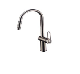 Griferia Para Fregadero Monomando Serie Lotus Color Satin Ref. 14.700.1007.St Marca Quality Metal