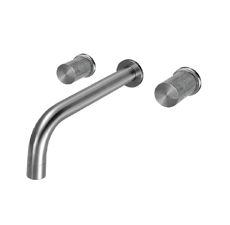 Grifería / Grupo Para Lavamanos A Pared Qm+ Serie Supreme Color Satin Marca Quality Metal