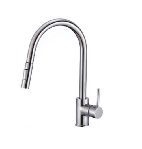 Griferia Monomando Alto Para Fregadero Vastago Sedal Cromado Serie Cromatica Ref Gri612 Marca Unique